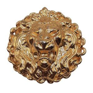 Lion Head Brooch Regal Noble Classical Medieval Reenactment Theater Acce…